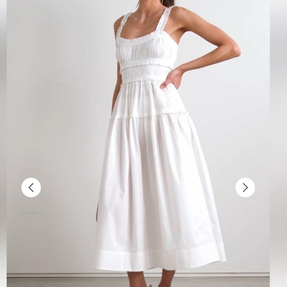 Doen White Sleeveless Midi Dress